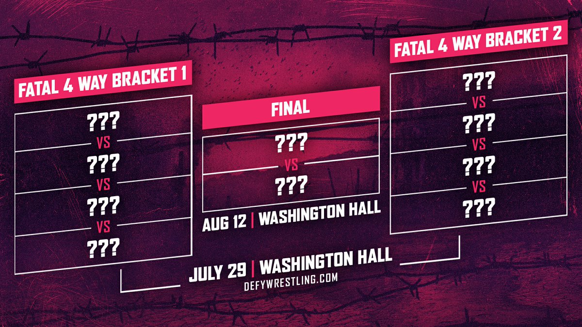 KaydrianWebb's tweet photo. @defyNW presents #8XGP
July 29th Washington Hall, Seattle, WA

Bracket 1:
@ClarkConnors
🆚
@PistolaYRosas
🆚
@Evan_Rivers_
🆚
@KCwrestles

Bracket 2:
@proTWilliams
🆚
#SCHAFF
🆚
@ClassicChhun
🆚
@RealTitus115

Finalists meet on August 12th Night 2

#DefyNow #Defy https://t.co/W4a5L5T6Si
