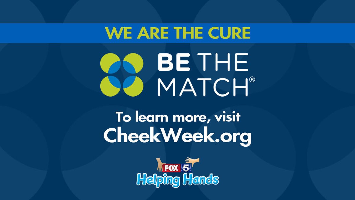 FOX5Atlanta's tweet photo. For thousands waiting for a blood stem cell transplant, ethnicity matters! #CheekWeek calls for the participation and inclusion of donors from various ethnic backgrounds. Go to https://t.co/uM7u8h0CL0 to learn more about how you can help a patient in need of a match.
#BeTheMatch https://t.co/B40jer2zkv