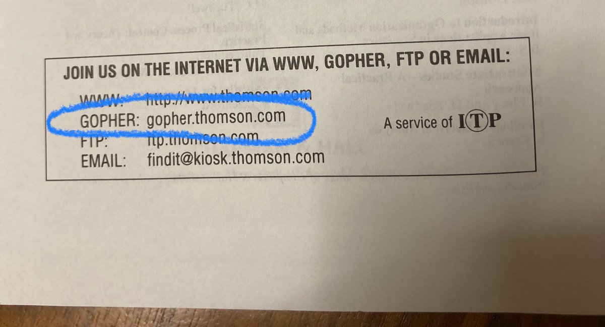 drsimonmartin's tweet photo. Remember gopher? The world was a simpler, nicer place back then https://t.co/xYsTy55ckj