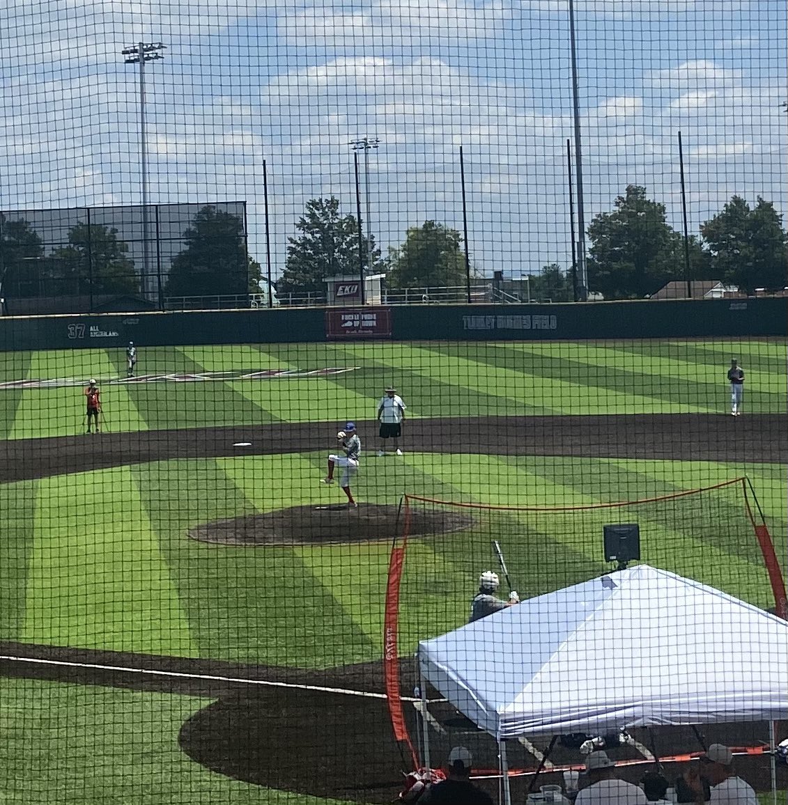 Just finished a great day at <a href="/EKUBaseball/">EKU Baseball</a> participating in @PBRKentucky Rising Stars Event. Thank you <a href="/JamieTessoff/">JT18</a> for hosting us. It was nice to meet you today.