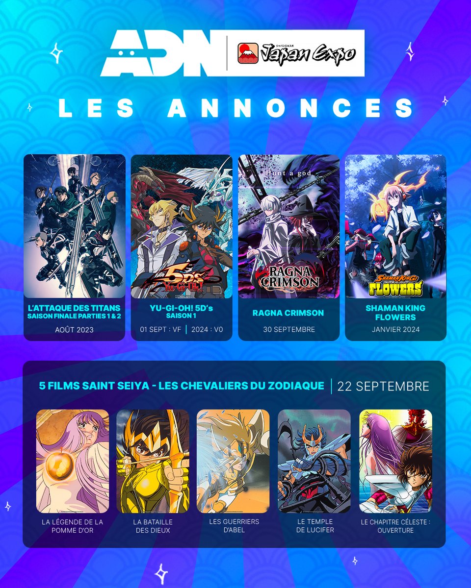 ADNanime's tweet photo. 🚨 NOUVEAUTÉS 🚨

On a de belles choses qui arrivent bientôt sur ADN. Regardez plutôt par vous-même !

Quelle est l'annonce qui vous hype le plus ? https://t.co/Rjf7o374jg