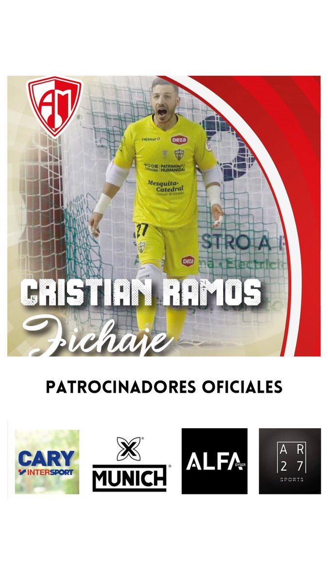 👍 <a href="/Cristian27Ramos/">Cristian Ramos</a> llega como seguro bajo palos de la portería del Mengibar 

El cordobés se convierte en el primer fichaje del Oleoinnova Mengíbar de cara a la próxima temporada en Segunda División