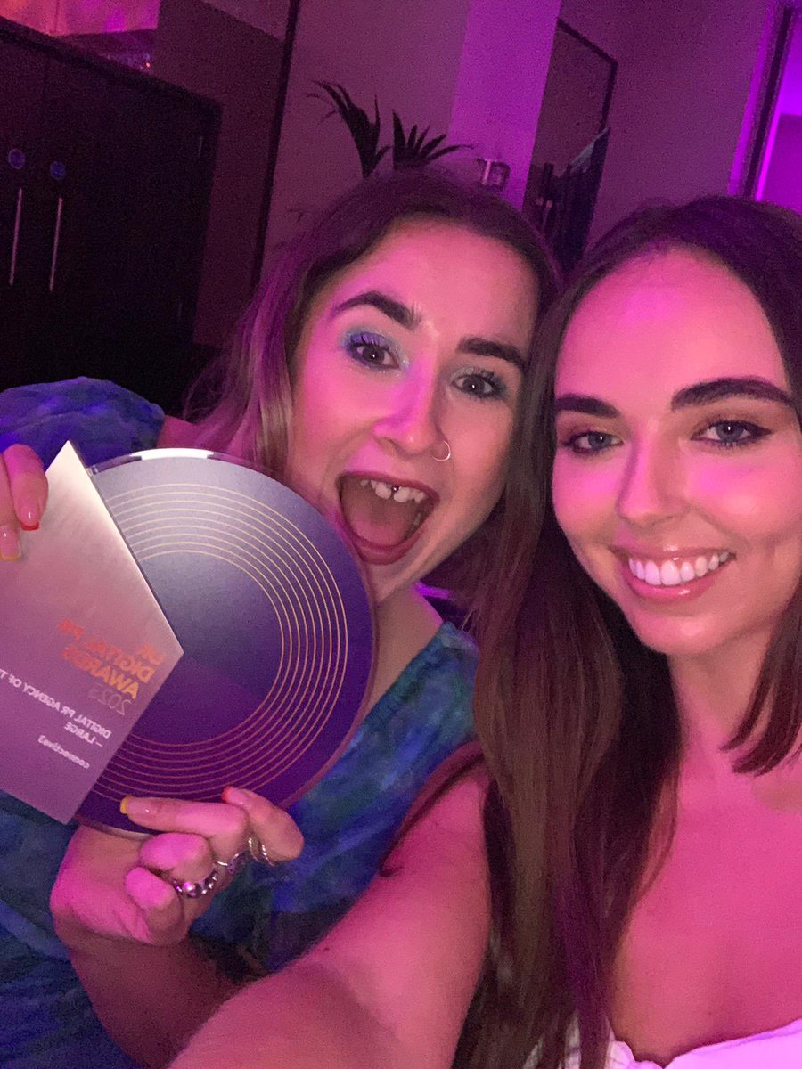 Today, some of our PR team travelled to London for the UK Digital PR Awards. 

Tonight, we won Large Agency of the year!! 🏆👏🤩

#UKDigitalPRawards