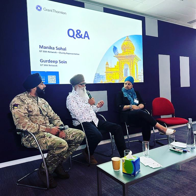I was honoured to be a speaker alongside <a href="/RaviSinghKA/">ravinder singh</a> founder of <a href="/Khalsa_Aid/">Khalsa Aid</a> &amp; <a href="/BritArmySingh/">BritishArmySingh</a> at the <a href="/GrantThorntonUK/">Grant Thornton UK</a> Sikh Network event. 

It was a beautiful convo about <a href="/seekparenting/">seekparenting</a> &amp; my passion for conscious parenting, the power of #Sikhi in #parenting and more…
