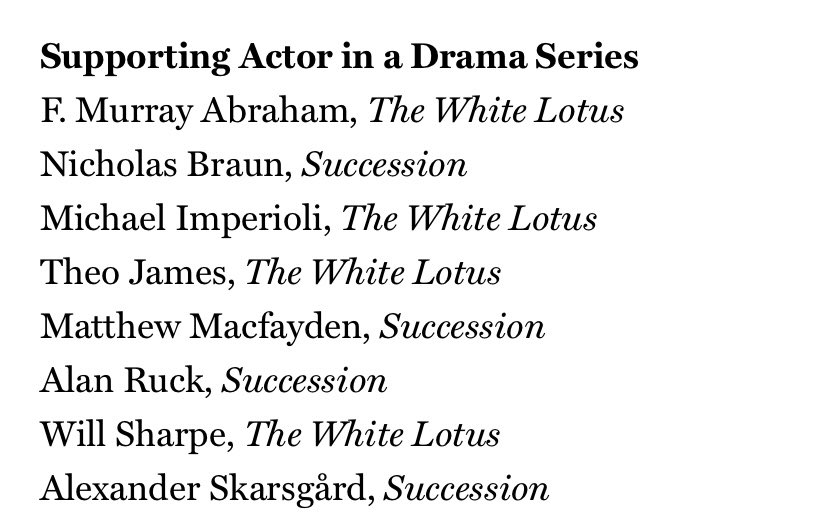 Esto me parece bien impactante #EmmyNominations #EmmyAwards