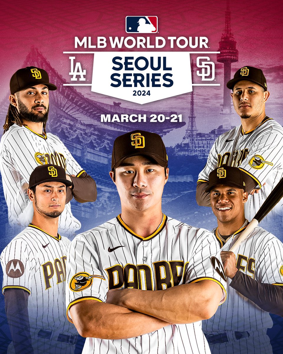 한국의 중심으로 우뚝 서는 야구 🇰🇷

The #Padres 2024 season will begin with the first-ever regular season games in Korea at the Gocheok Sky Dome on March 20-21: atmlb.com/3pPlSE8