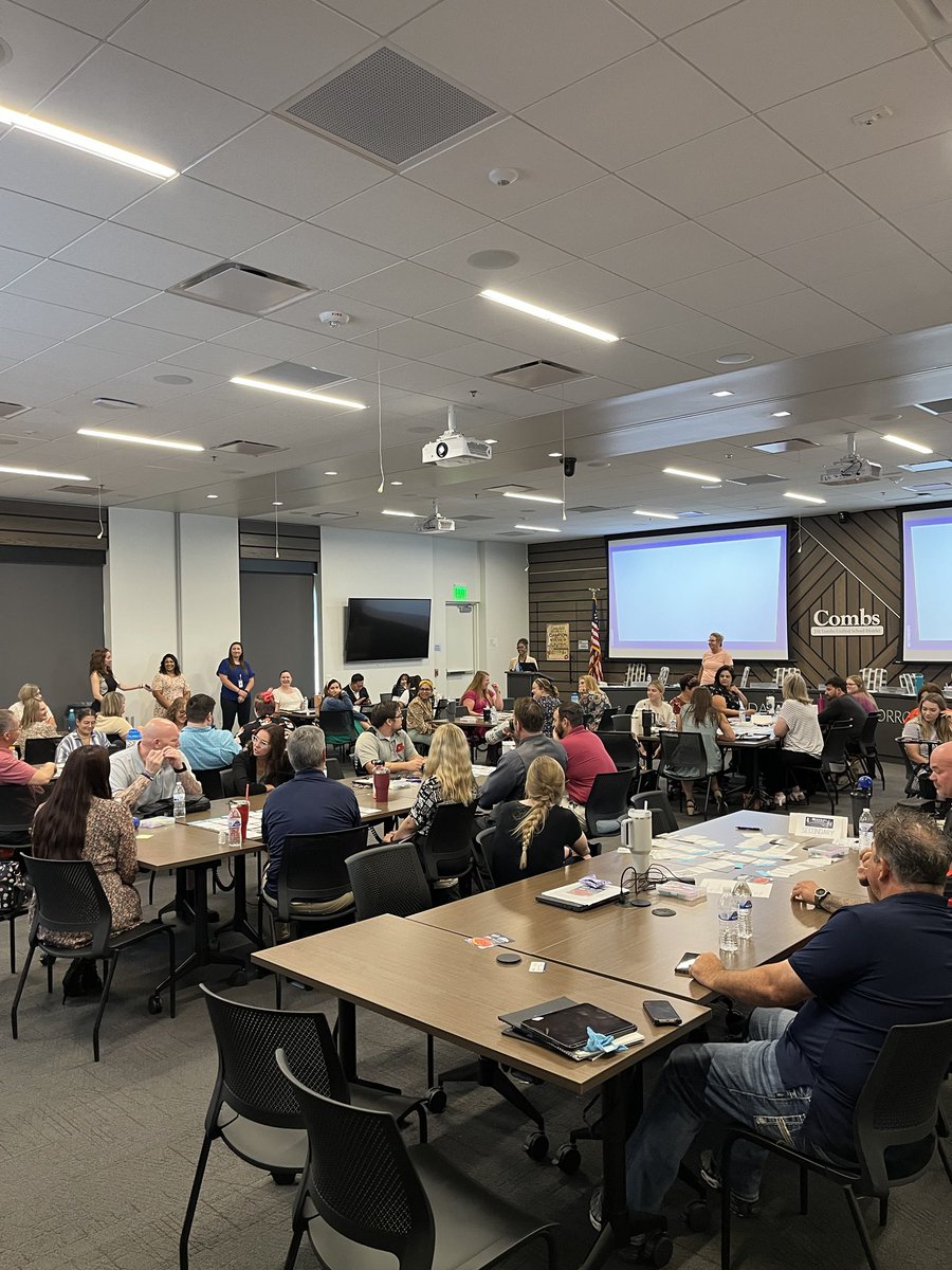 MarkDuplissis's tweet photo. Day 2 at the J.O. Combs New Teacher Orientation. Look closely….working hard, getting to know each other, and having some fun. Great opportunities are happening at Combs. Wonderful new group of teacher/leaders. Go Combs!!!! https://t.co/gWq9UMLBnA