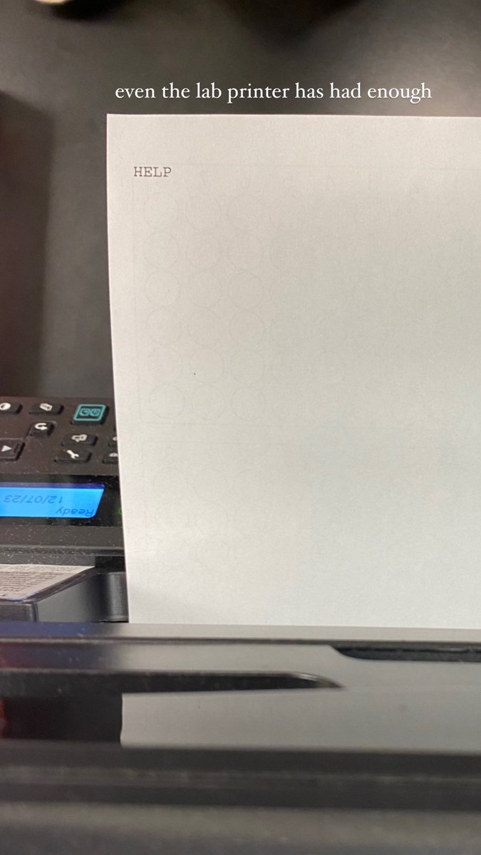 a moment for our lab printer