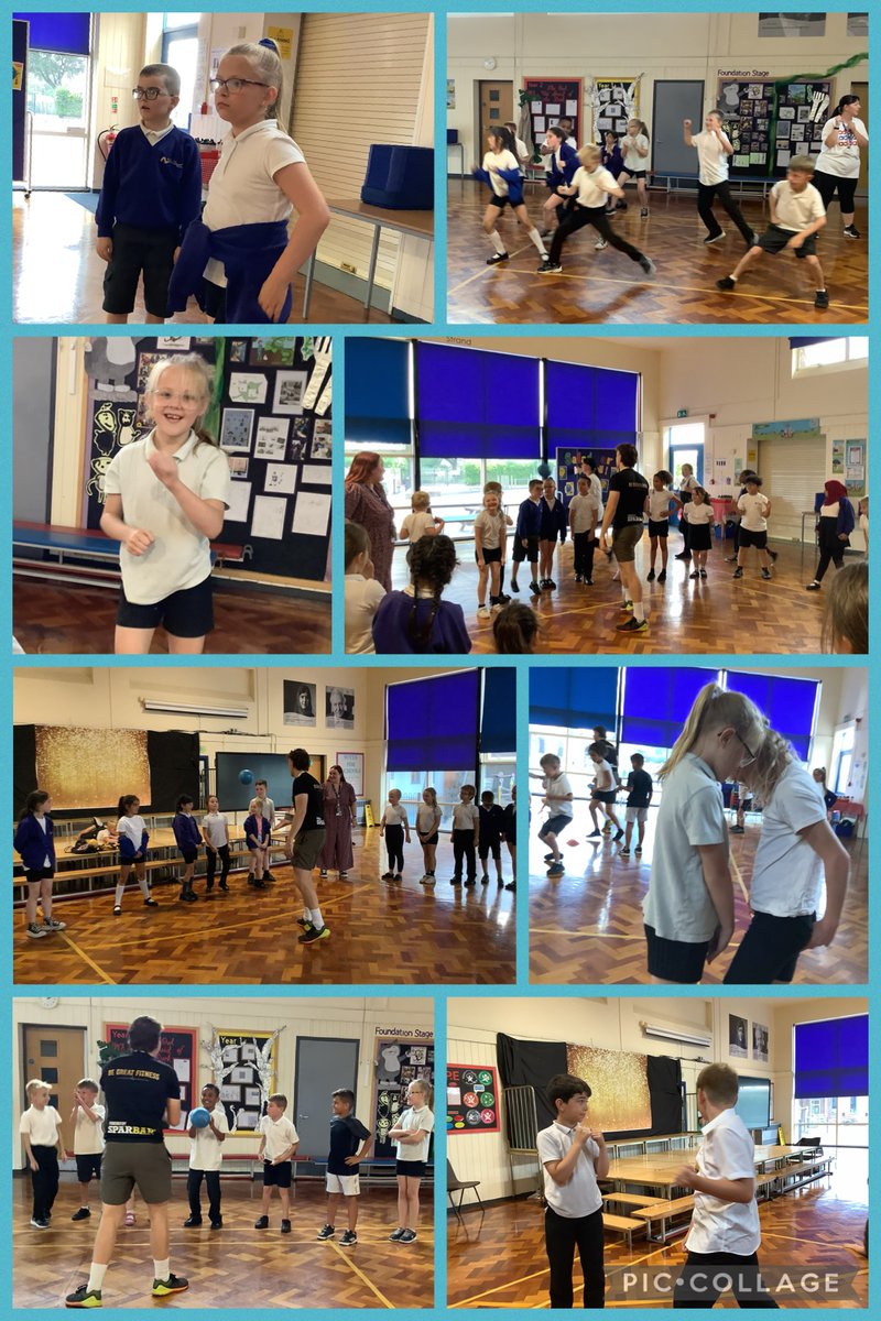 DeltaStrand's tweet photo. HMS Victory enjoyed their active session with Bailey Greetham after his assembly today. Thank you! @BaileyGreetham_ @DeltaStrand @YourSchoolGames #Active @Be_greatfitness #BoxingFun https://t.co/vhTMgLzgAl