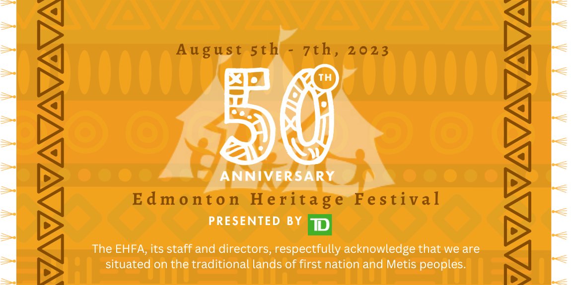 Congratulations to the Edmonton Heritage Festival on your 50th Anniversary! We look forward to celebrating with you in August. See you there! #yeg #edmonton #yegheritagefest @EdmHeritageFest
