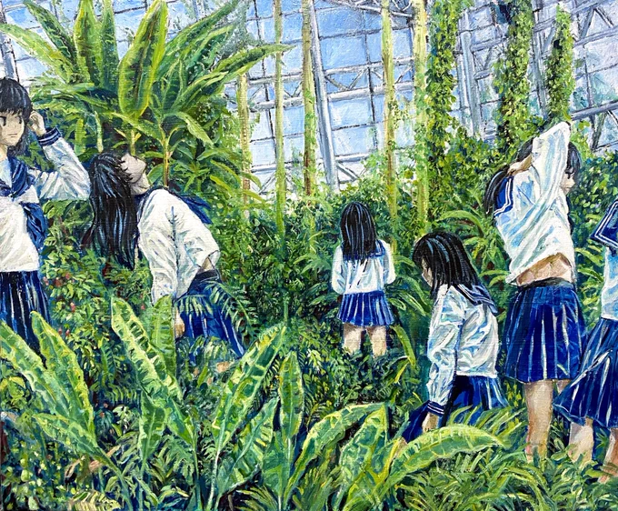 背景ある絵も描きます