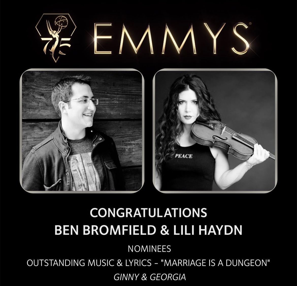 huge congratulations to <a href="/BBromfieldMusic/">Ben Bromfield</a> and <a href="/LiliHaydn/">Lili Haydn</a> without forgetting the incredible @thetamekanicole and <a href="/swaisglass/">Sara Waisglass</a> 🥺🎉  i'm super proud and happy for you, this song deserved this recognition, i'm so so proud of you. 🥺 fingers crossed now. 🤞🏻💛