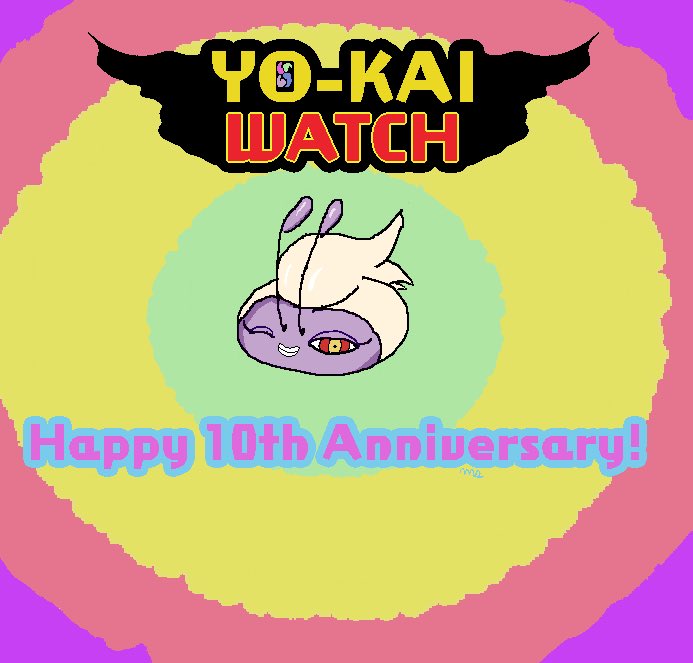 It’s been 10 years since Yo-kai Watch came in to my life, and I’ve been a pretty happy camper since. Made a small doodle of Peppillon’s head to celebrate. #YokaiWatch #妖怪ウォッチ #妖怪ウォッチ10周年