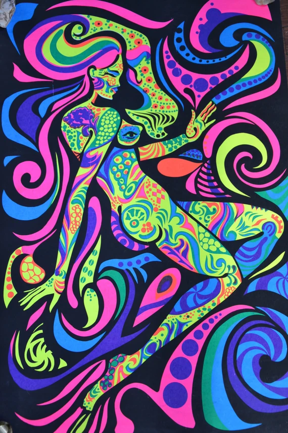 KatharinaPistor's tweet photo. Earth Goddess Riding The Rainbow Serpent - Trippy Hippie 1960s Flower Child Blacklight Psychedelic Art.
#hippie #art #psychedelicart #1960s #nakedandfree #brightcolors #patterns #visionary #orgies #counterculture #hippies #flowerchildren #dayglo #blacklight #trippy #hippies https://t.co/M1SsiwTeUr