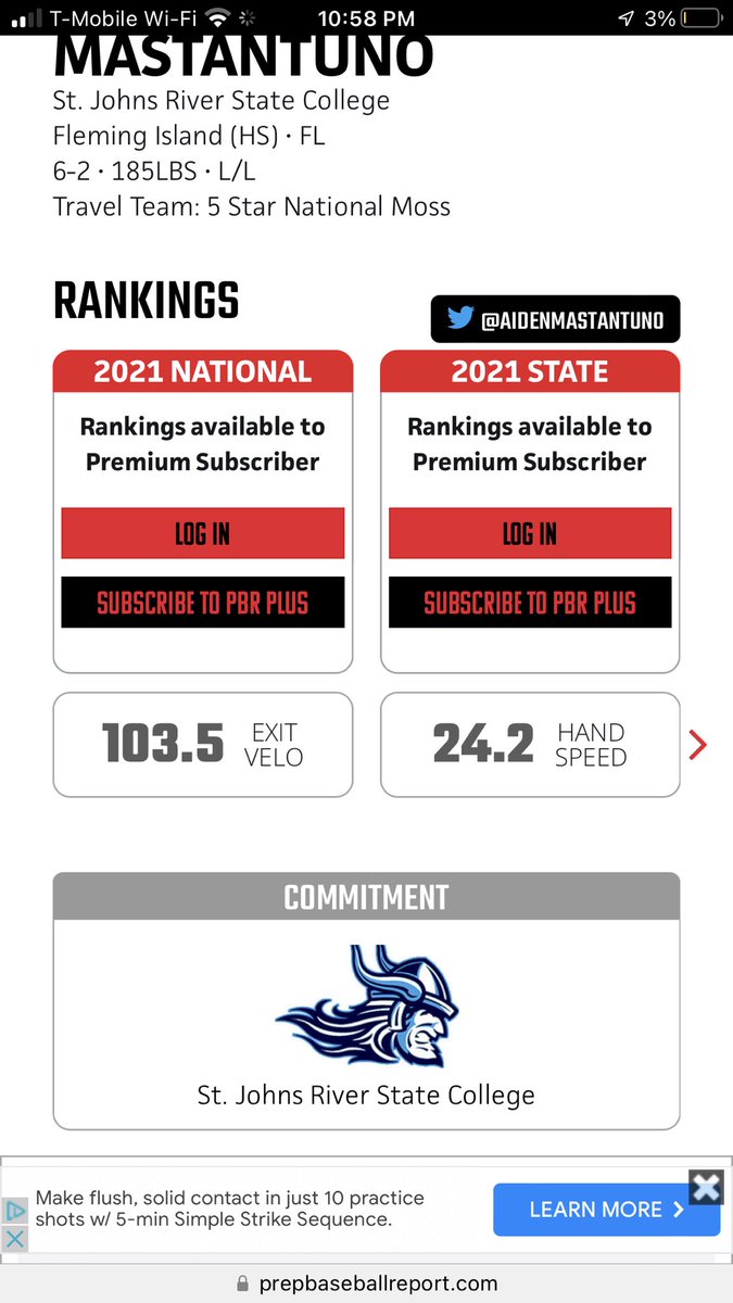 Still uncommitted looking for a chance here are my swing metrics. <a href="/BUncommitted/">Baseball_Uncommitted</a> #uncommitted