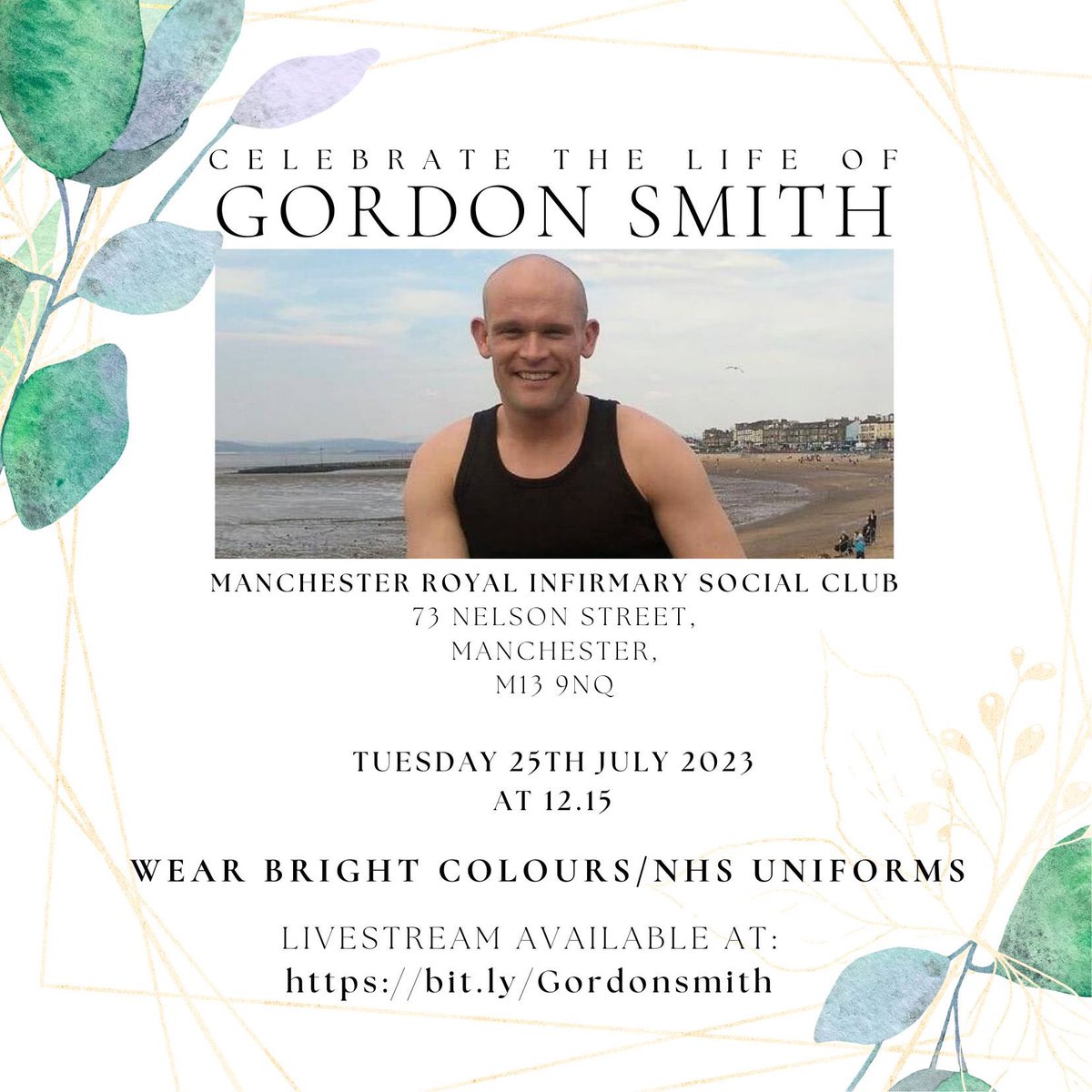 Please come and join us to celebrate the life of Gordon Smith ❤️