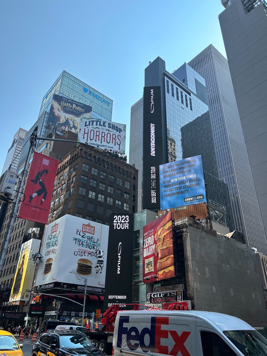 Playboi Carti tour billboards x Times Square