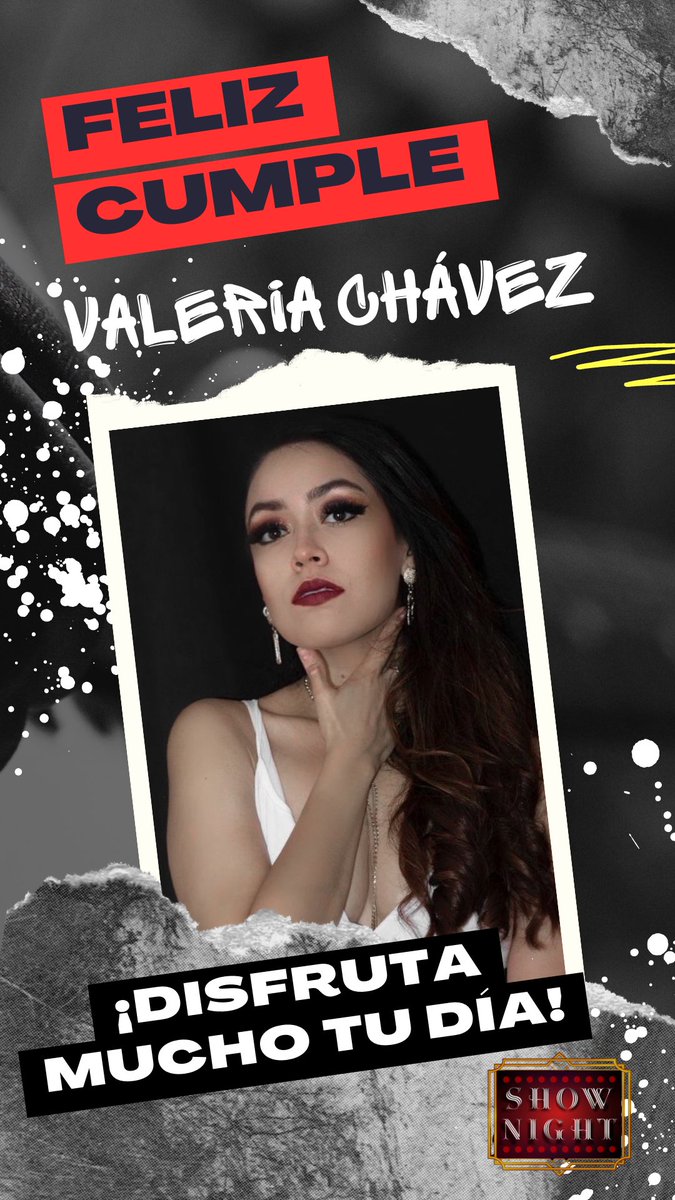 ShowNightOf's tweet photo. Muchas felicidades Valeria, que pases un cumpleaños inolvidable #happybday #shownight #singer https://t.co/dhpkNriYMh