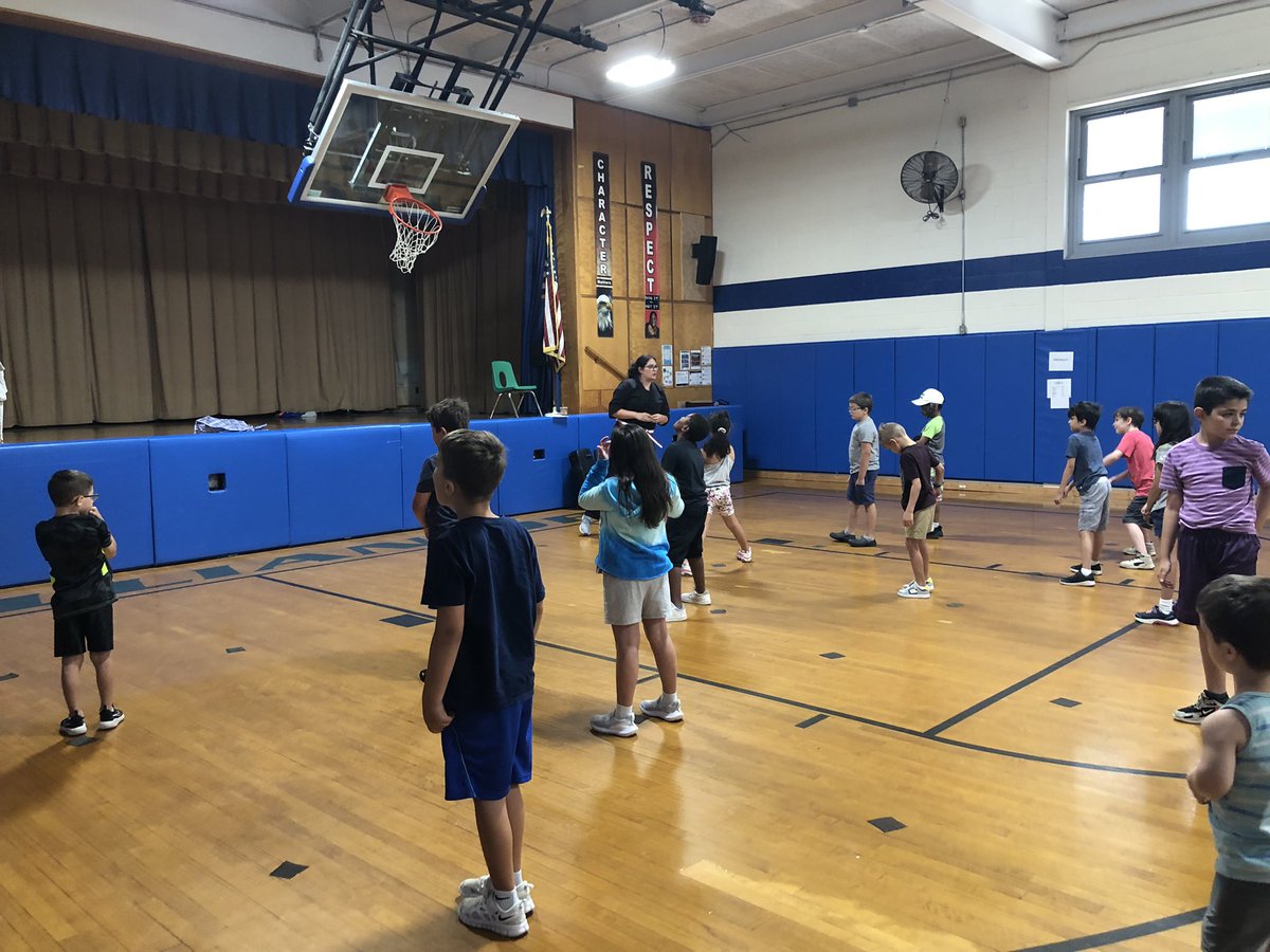 MsMolino's tweet photo. ESY students in grades 2 and up learned about the basics of karate today from RHS special education teacher @Ms_Bacc_RHS https://t.co/uGVQ0Sgcxa