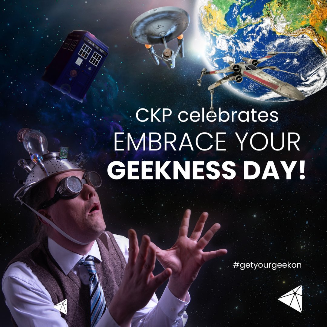 stuartgeorgeckp's tweet photo. At CKP we are huge fans of all things Geeky…We love having deep cut discussions around Doctor Who, Star Trek, Star Wars…🌌🔫   Allons-y and may the Force be with you ..always.. 😎 

#getyourgeekon #embraceyourgeeknessday #becreative #websitedesigndevelopment #webdesign https://t.co/dV7SXp0Qqf
