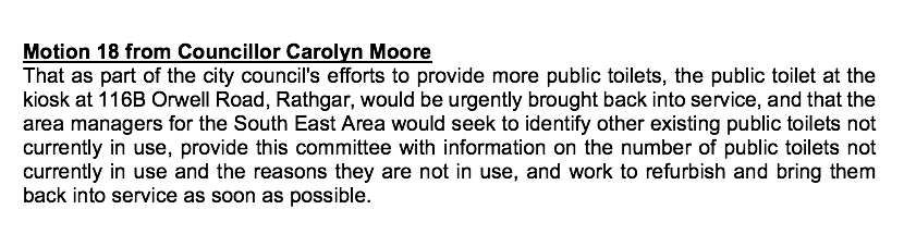 Councillor Carolyn Moore tweet media
