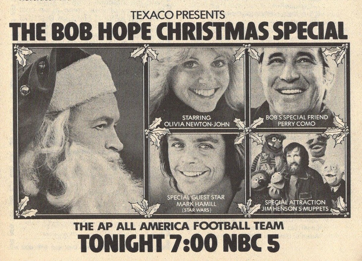 The Bob Hope Christmas Special (1977) with Mark Hamill, Olivia Newton-John, Perry Como and Jim Henson
https://t.co/b1TOyp2xqT https://t.co/MFYcudq5Pm