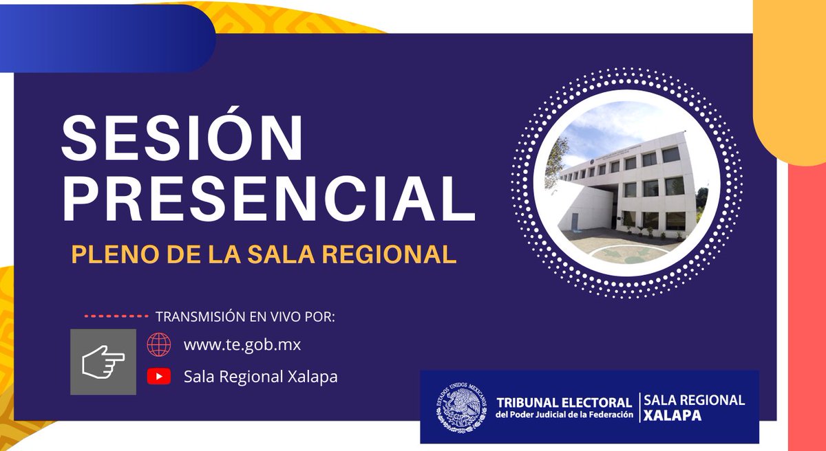 TEPJF_XAL's tweet photo. #EnVivo I #SalaXalapa I #TEPJF l #JusticiaAbierta 
▶️ 12/07/2023 - 16:30 horas.     
Sesión del Pleno de la Sala Regional Xalapa    
YouTube: https://t.co/RnTyMnEDSu
Portal: https://t.co/vfb6t1lde7 
#DerechoYJusticia https://t.co/3kDxpw3gMW