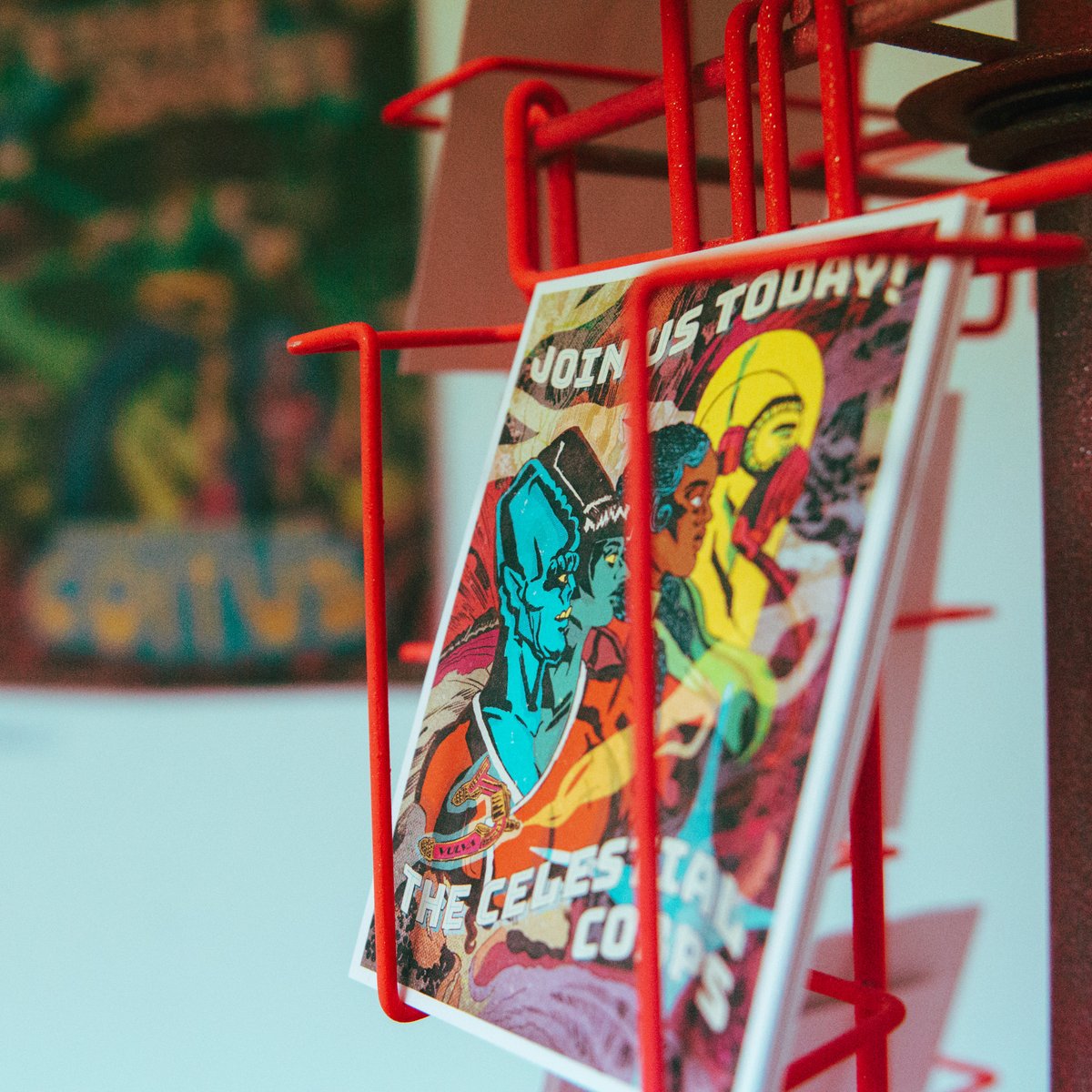 Groundworksaz's tweet photo. This month in our Groundworks Gallery we are hosting Sapphic Science Fiction with works by Ann Drew (She/Her/They, IG: sapphic_scify_comics). Come enjoy this solo exhibit with works that combine queer and lesbian love stories with a pulp science fiction aesthetic! https://t.co/0ZCsOCkPo0