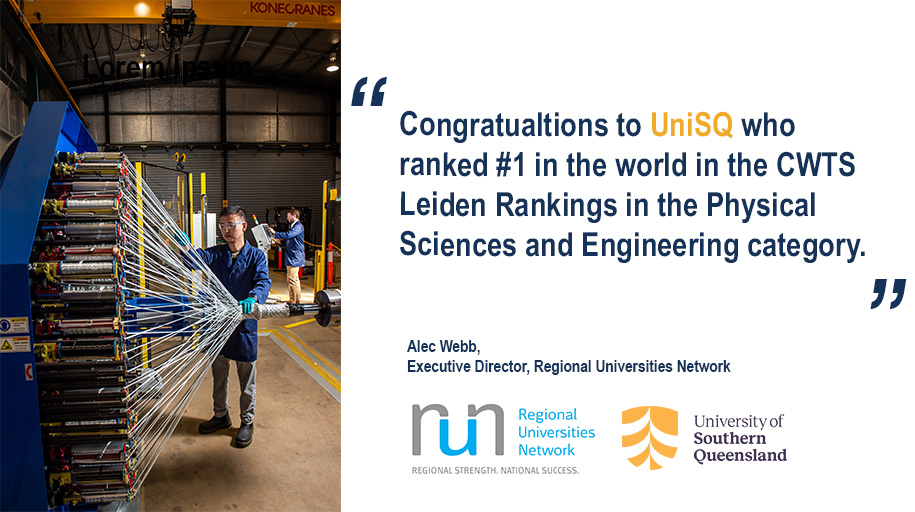 RegUniNet's tweet photo. Congratulations @unisqaus for the outstanding achievement in the CWTS Leiden Rankings.
#RegUniNet #university #UniSQ #research #science #engineering https://t.co/GPrBdR7yxQ