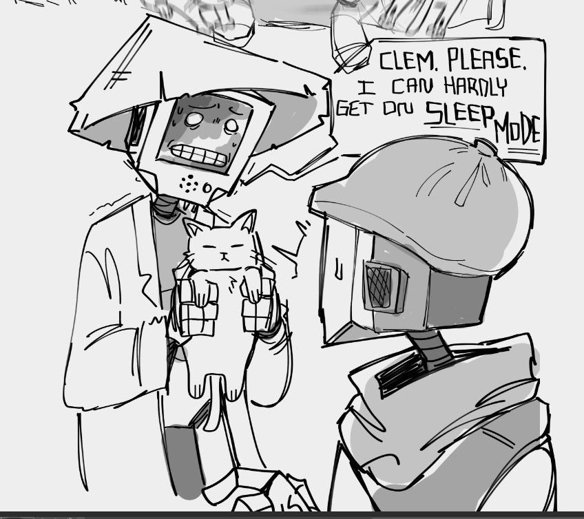 random sketches I made from that one cat game 