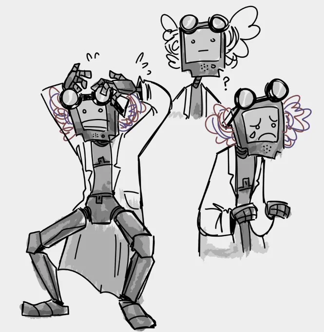 random sketches I made from that one cat game 