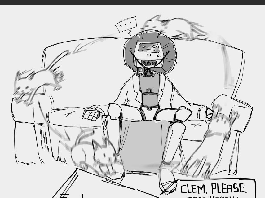 random sketches I made from that one cat game 