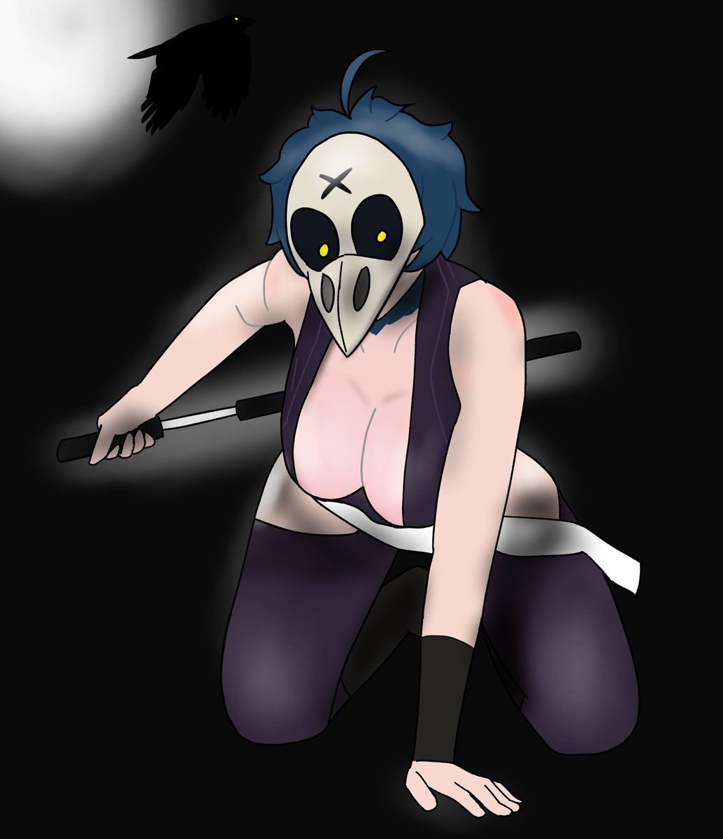 SadCatNSFW's tweet photo. Happy birthday @CrowInTheDark1 
here is Morrigan https://t.co/5l8u7HqJ3w