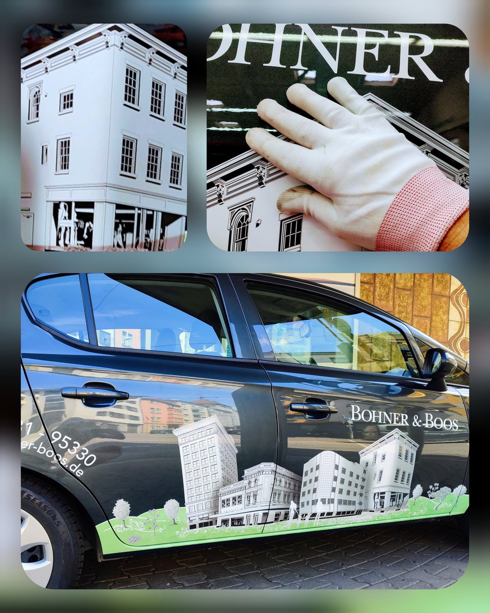 LetterworldPF's tweet photo. Perfekte Immobilie trifft auf plakative #Beschriftung
Was passiert, wenn #Digitaldruckfolie #Klebeschriften und #Folientechnik auf einen metallic grauen #opelcorsa trifft? Es entsteht ein tolles Ensemble.

#Autobeschriftung #Autowerbung #Autofolierung #Logo #Werbetechnik #Werbung https://t.co/OlQMlKo02m