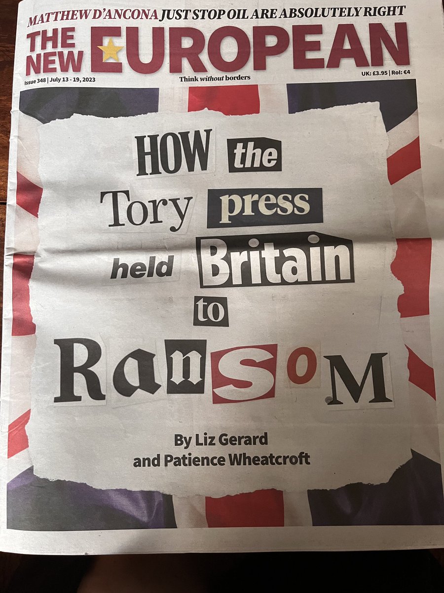 What a headline! This is our moment! Sort out our toxic press and things will be so much better..
