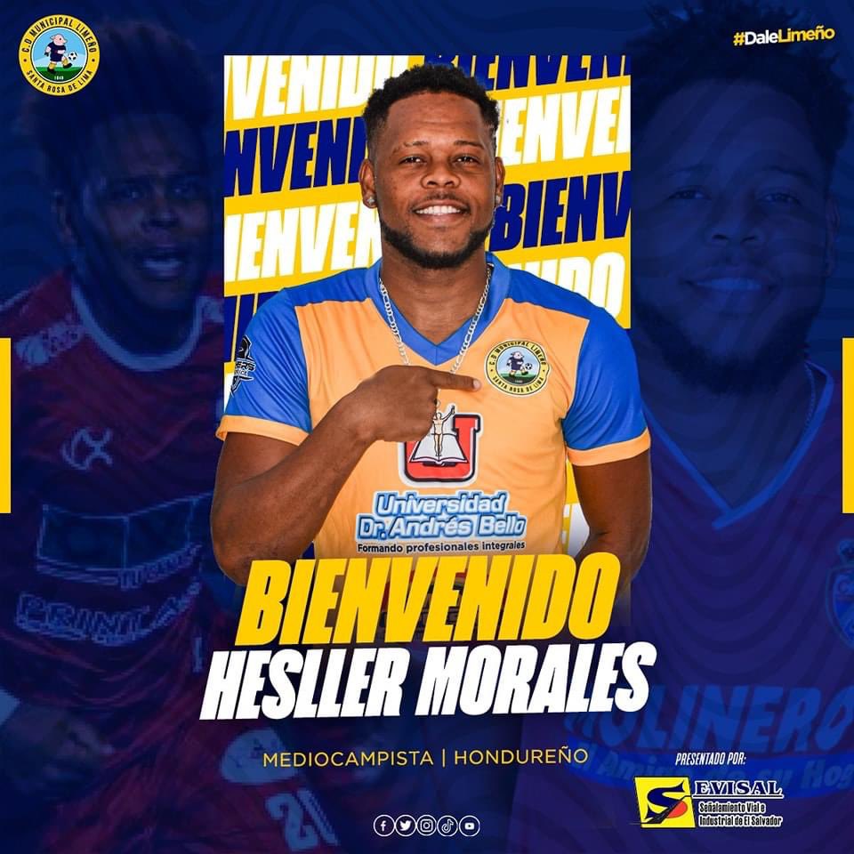 ¡De Santa Rosa de Aguán a Santa Rosa de Lima! 🇭🇳✈️🇸🇻 El mediocampista hondureño Hesller Morales procedente del Real Sociedad de Tocoa y formado en Platense de su país, es nuestro segundo extranjero para el campeonato. 💪🏾👊🏾 

¡Bienvenido, Hesller! 💛💙

#LimeñoEnLaPiel🟡🔵