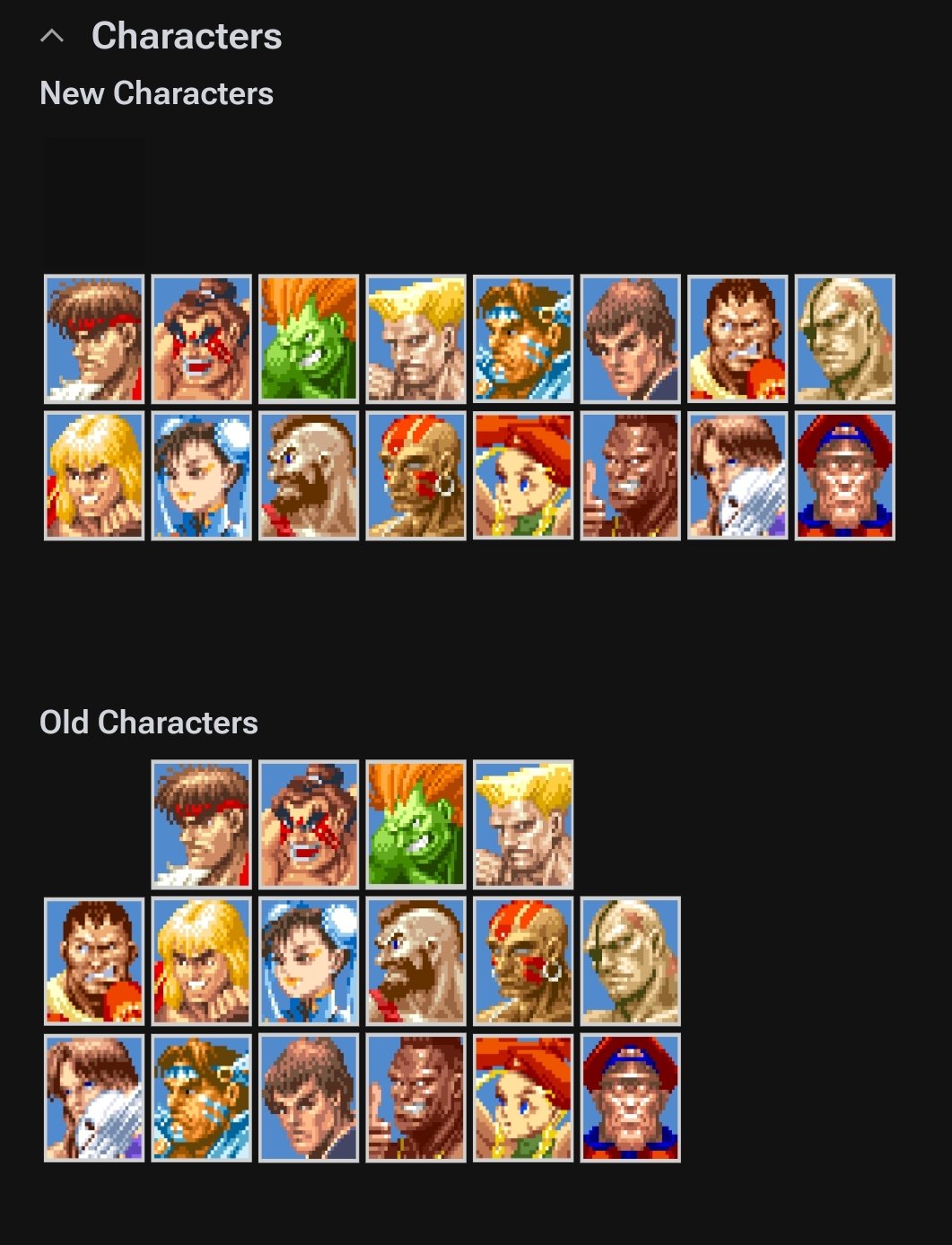 Character Select, Street Fighter Wiki