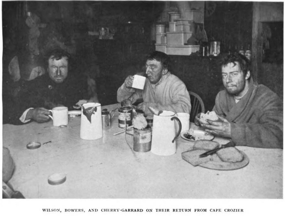 #OnThisDay in 1911, Wilson, Bowers and Cherry-Gerrard reached Cape Crozier on Ross Island during the 'Winter Journey', a component of Captain Scott’s British Antarctic 'Terra Nova' Expedition 1910-1913. The objective; to collect Emperor Penguin eggs for a case study! #explore