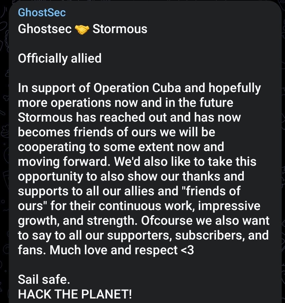 Ghostsec and Stormous