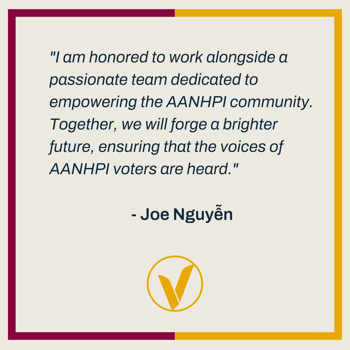 We are proud to announces that <a href="/meetjoenguyen/">Senator Joe Nguyen</a> will be our new President &amp; Chief Executive Officer.

Joe, the child of refugees, is the sitting Senator for Washington’s 34th Dist. and was the first Vietnamese American elected to WA State Senate.

Statement: bit.ly/avfleaders