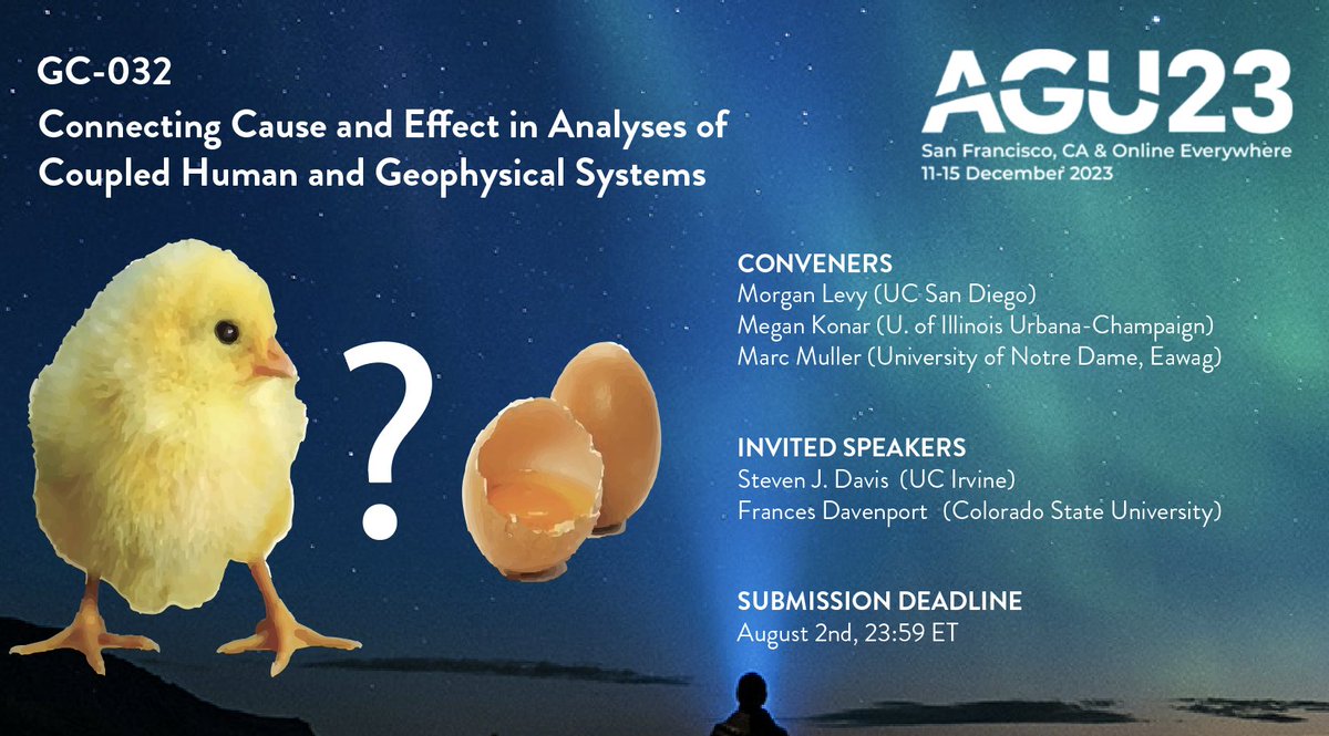 Now is the time! If you are working on causal assessments in social environmental system, submit to our AGU session!! agu.confex.com/agu/fm23/preli…