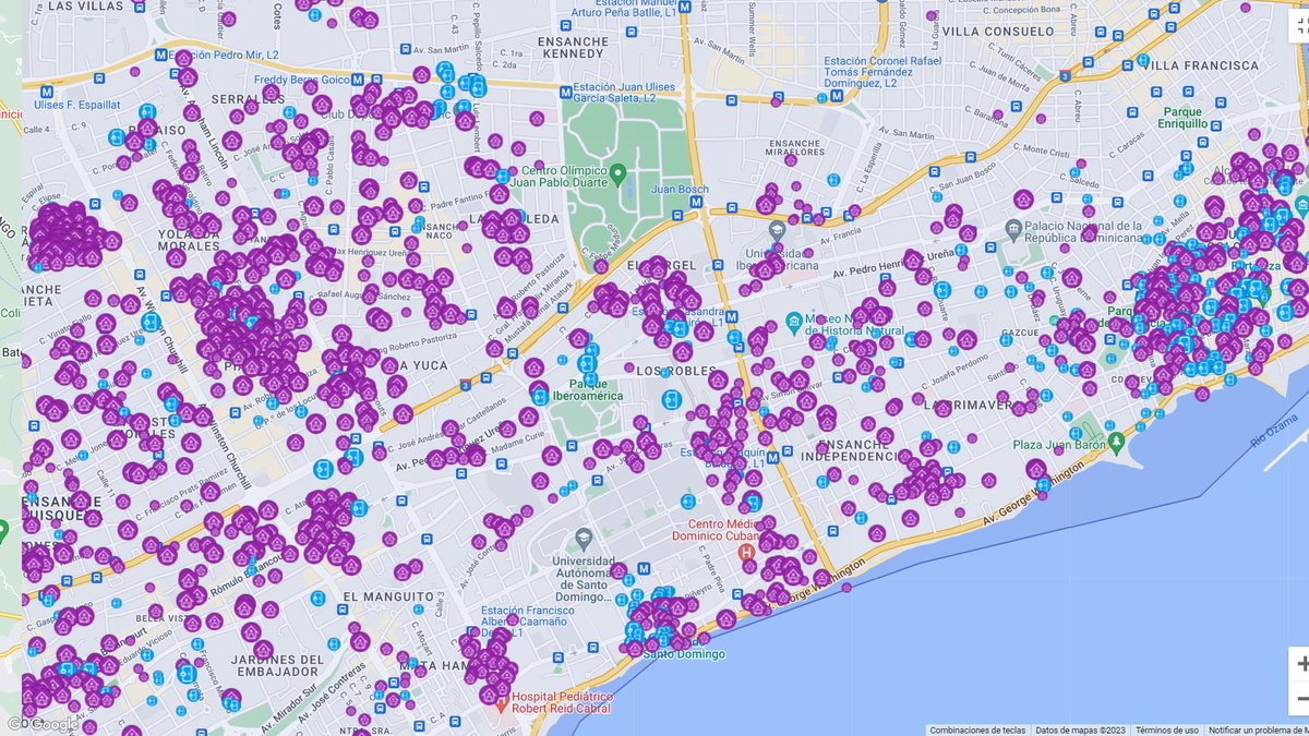 CharlesDMaro's tweet photo. El problema creciente de Airbnb en Santo Domingo en 2023 se fortalece.

Si bien es cierto que Airbnb ayuda a incrementar los ingresos de propietarios, también es cierto que ocasiona problemas con los precios de alquileres.

En estos mapas se pueden observar los Airbnb en el DN. https://t.co/RwRjh3KPLs