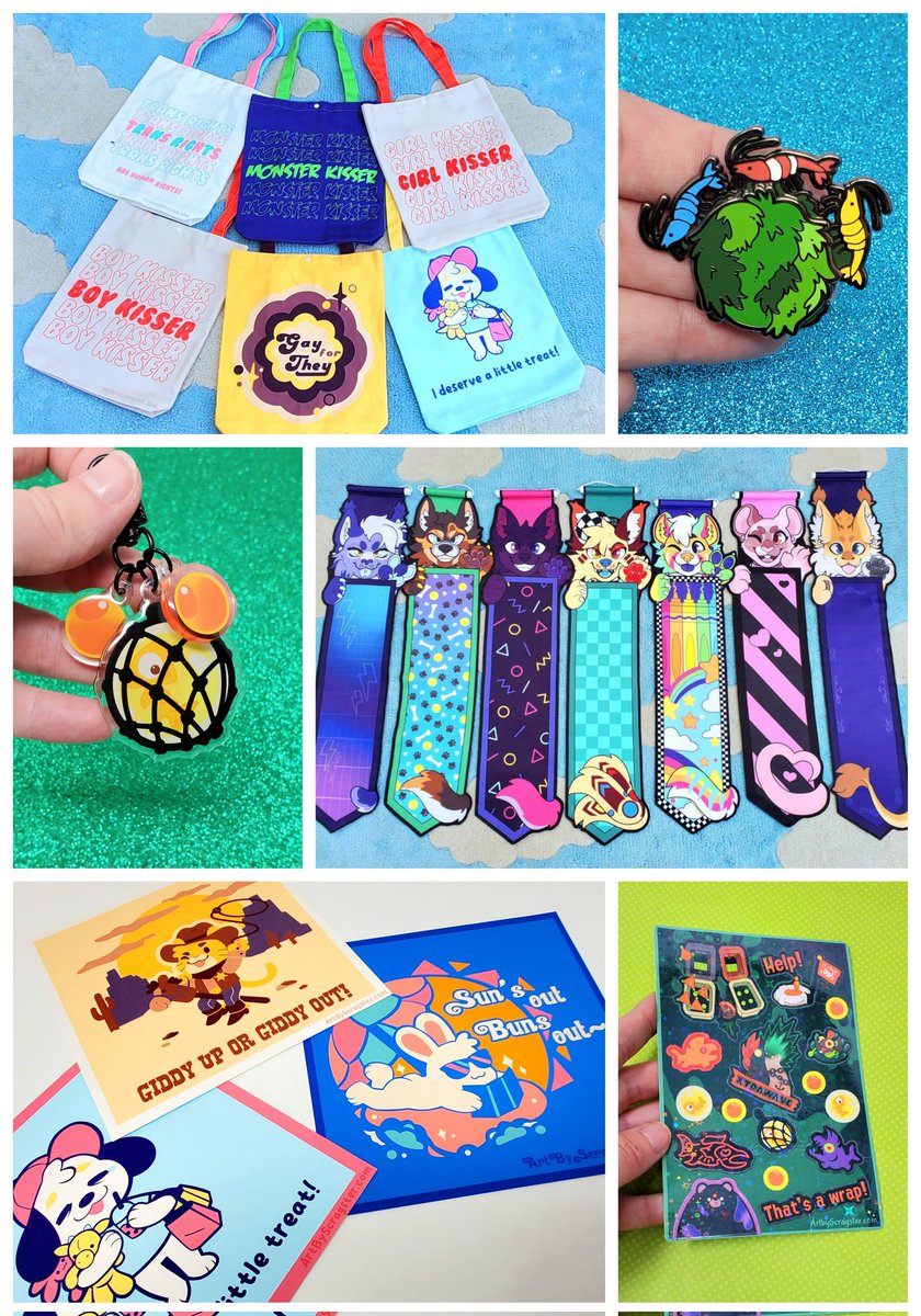 We heard it's #PortfolioDay !
We're Scragster! A trans &amp; queer duo working together to bring you fun, colorful plush &amp; merch!