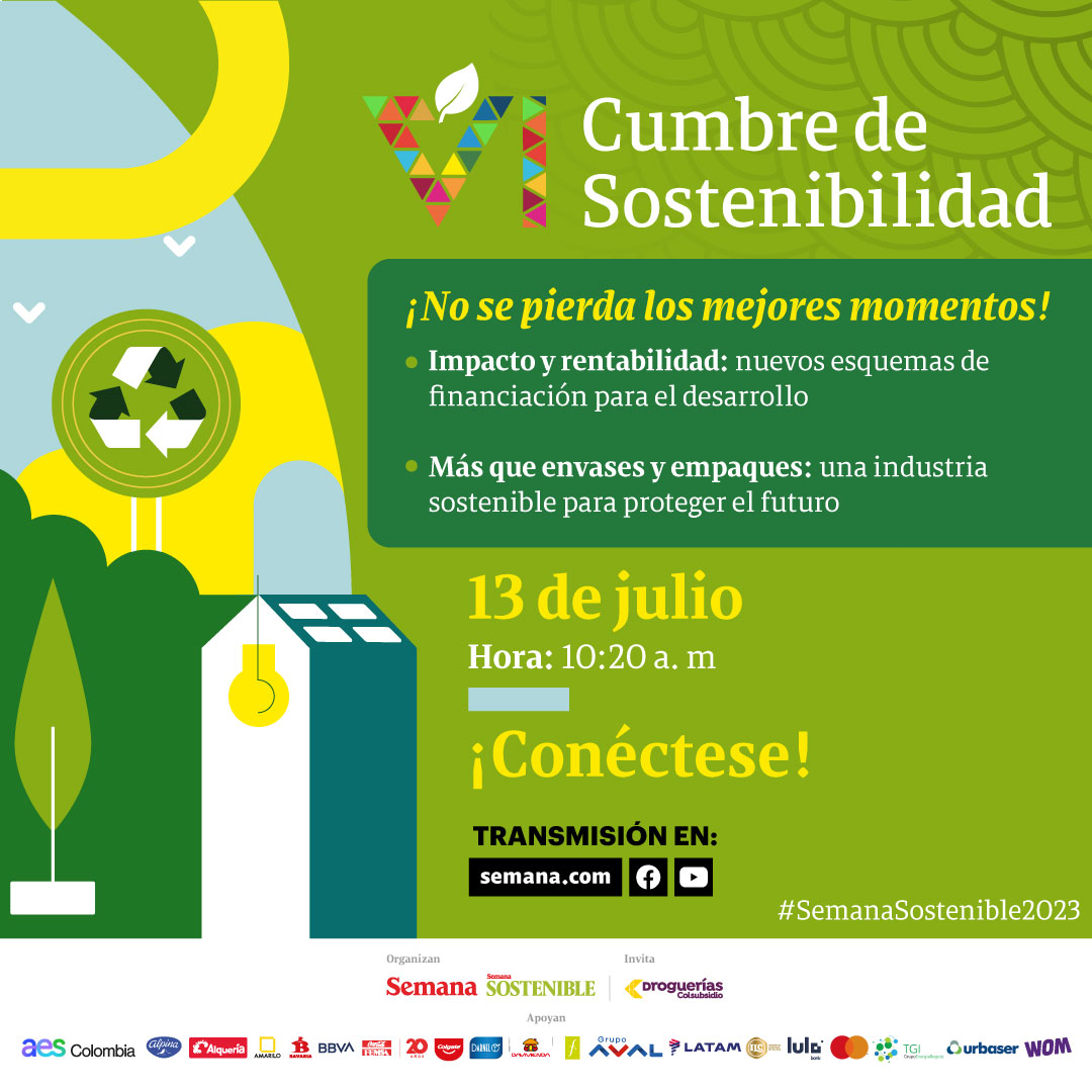 #SemanaSostenible2023 | ¿Cómo innovan las empresas para ser más sostenibles? No se pierda los mejores momentos de la  #VICumbredeSostenibilidad. ¡Conéctese a todas nuestras plataformas digitales! lc.cx/42UbJX