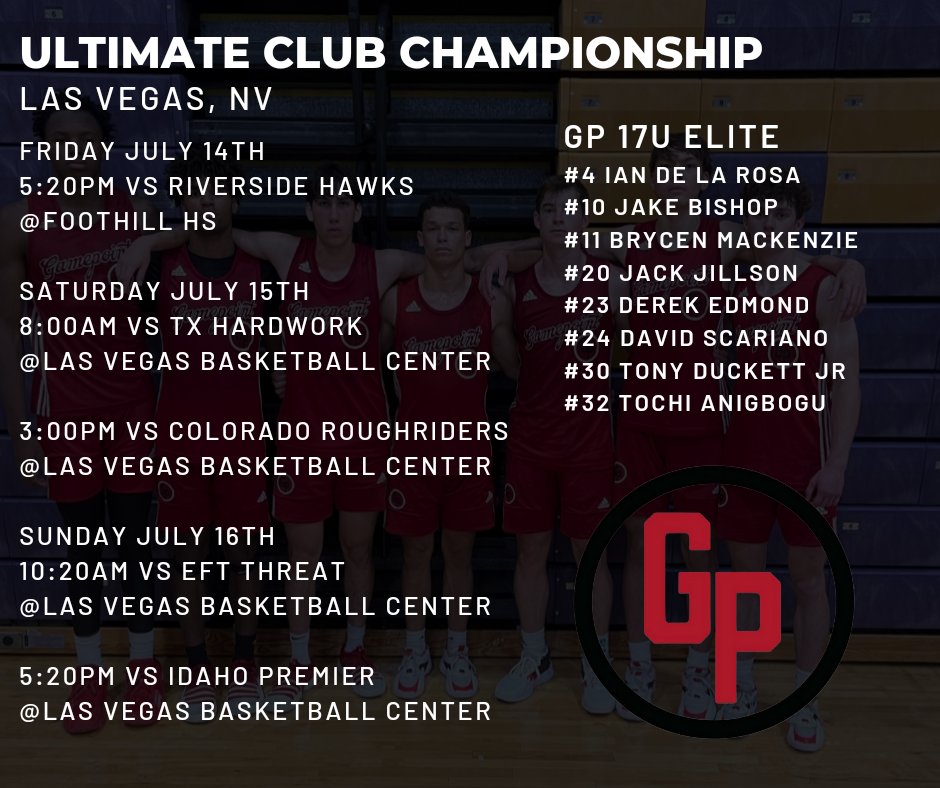 Gamepoint Basketball (@gamepointnation) on Twitter photo Gamepoint 17u Elite will be participating in the Ultimate Club Championship this weekend in Las Vegas. #GP <a href="/uc_championship/">Ultimate Club Championship</a> Gamepoint 17u Elite will be participating in the Ultimate Club Championship this weekend in Las Vegas. #GP <a href="/uc_championship/">Ultimate Club Championship</a>