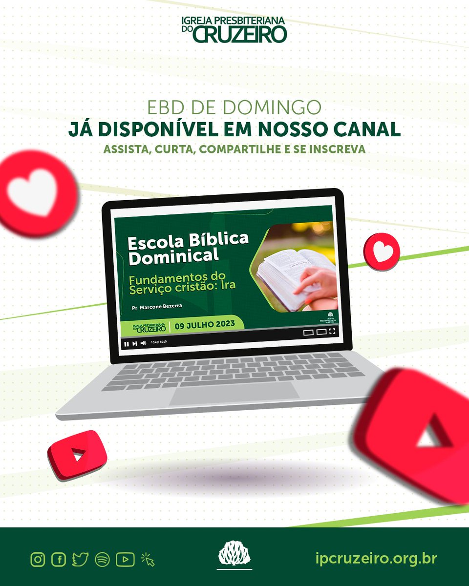 ipcruzeiro's tweet photo. Curta, salve e compartilhe nos stories.

Acesse o link abaixo para assistir a aula da EBD do dia 09/07/2023
https://t.co/5PesZH3mbC

#sermãoexpositivo #ebd #ipcruzeiro #ipconline #igrejaonline #ipb https://t.co/pWXmisiMCT