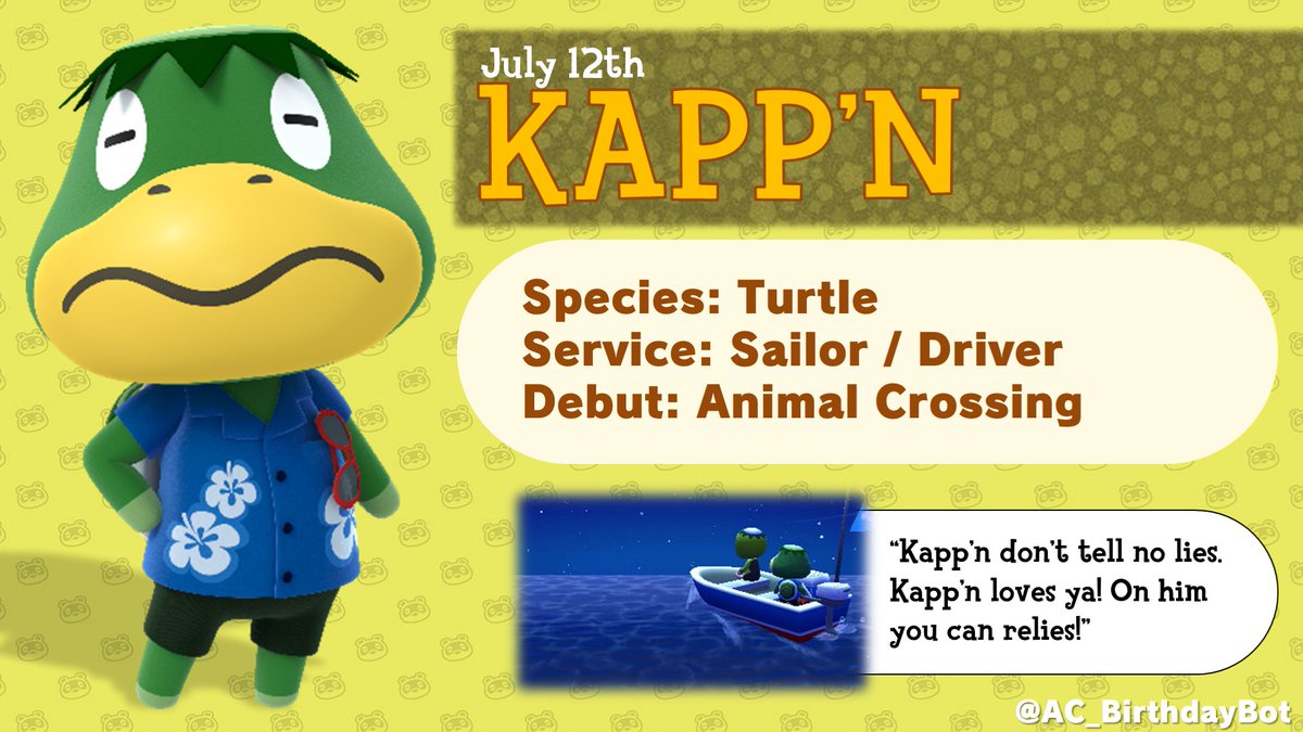 Today, July 12th, is Kapp'n's birthday!