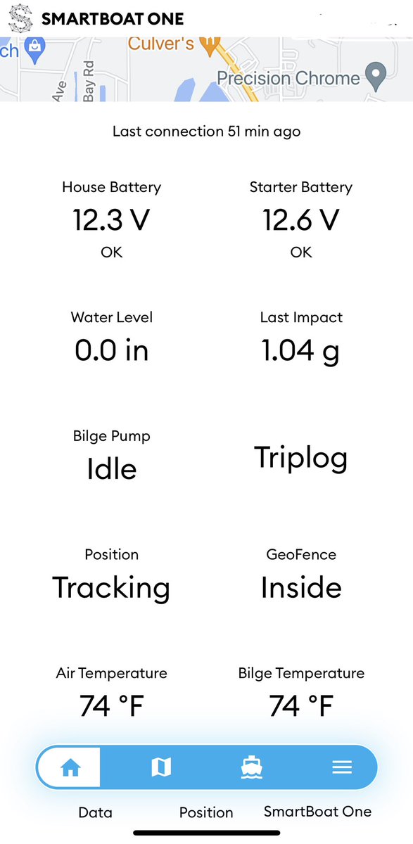 kaplanboating's tweet photo. This is how to keep tabs on your boat during heavy rains and severe storms 

- bilge monitor
- battery monitor
- g-force measurements
- geo-fence

https://t.co/TeVrs3D2Xz https://t.co/3f1yQDMDC7