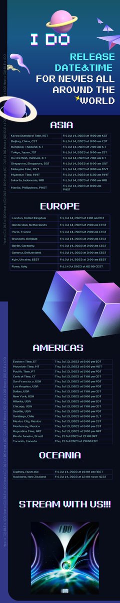 9Kiriko's tweet photo. Dear Nevies!!! I am proud to announce that we are going to host a streaming party for #GIDLE_IDO for #GIDLEx88Rising on @STATIONHEAD for an entire day starting from:

7.14 9AM KST | 7.13 8PM ET
Till 7.15 8AM KST | 7.14 7PM ET

Tune in &amp; check when I DO drops in your time zone🔥🥰 https://t.co/zqSPIzrqtf