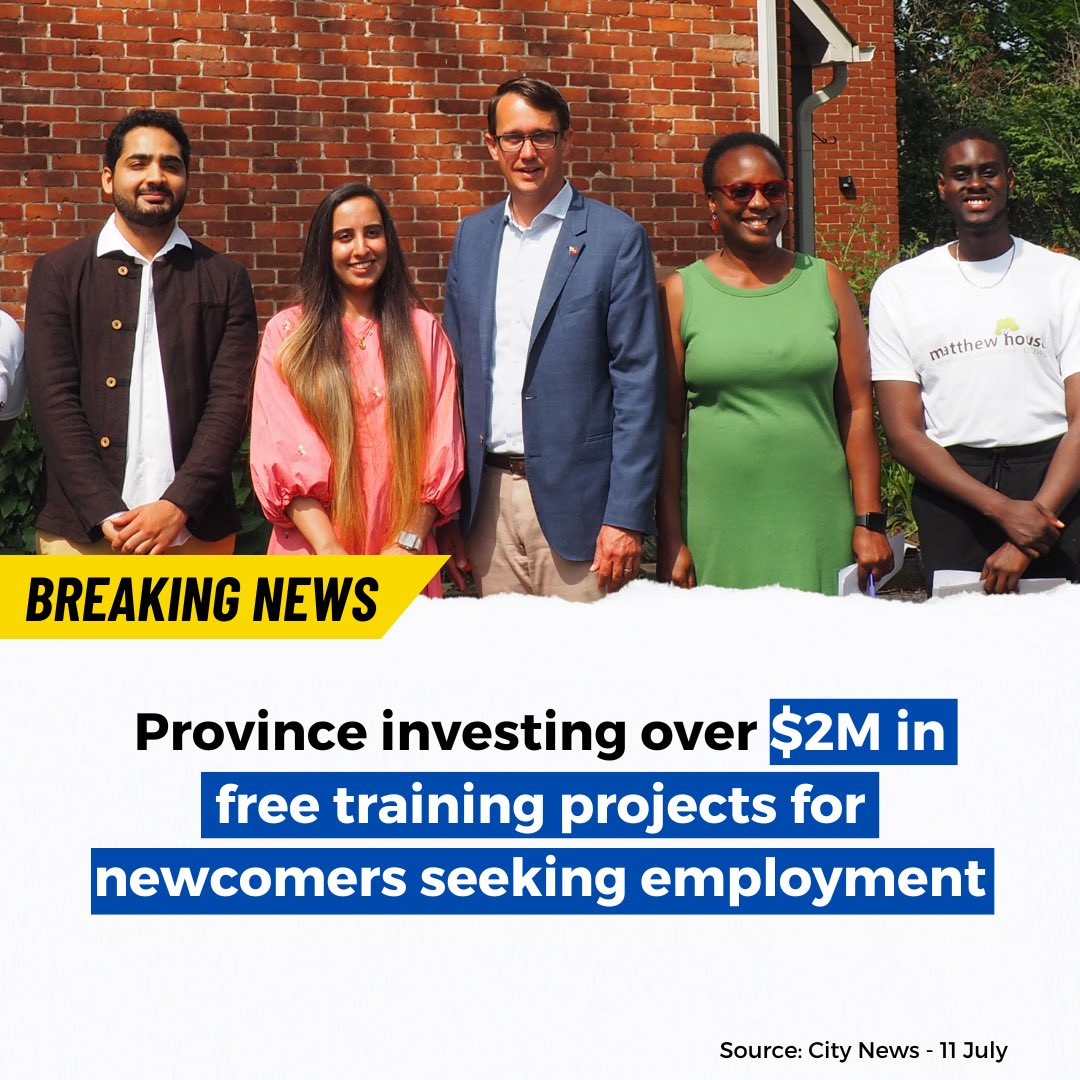 Our government is investing in training programs to improve employment services across the province. Through our Skills Development Fund, we’re helping skilled immigrants prepare for and find good jobs.